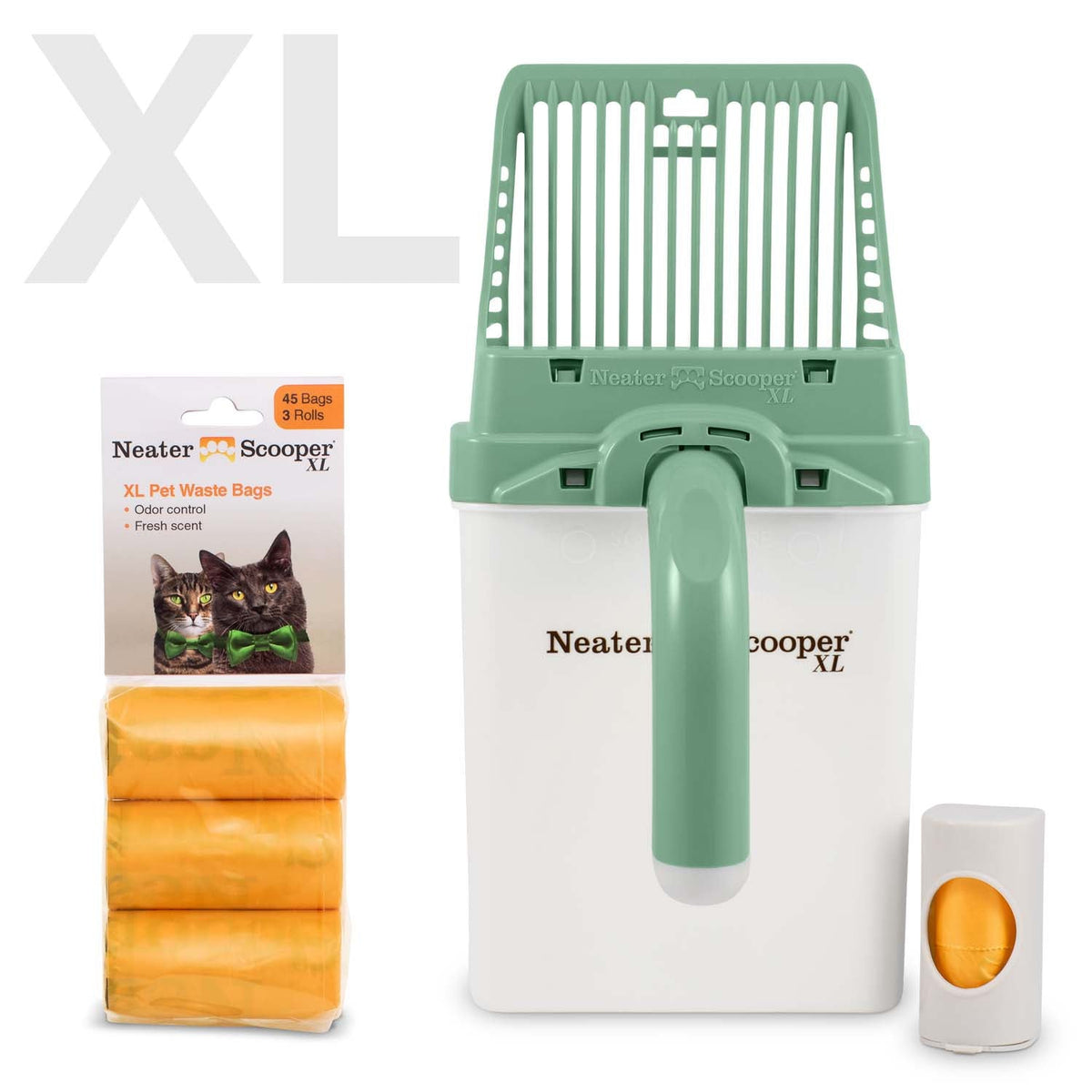 Scoop-to-Bag Cat Litter Scoop for One-Handed Cleanup, Quick-Sift Head and Large-Capacity Bag Bin source image 12