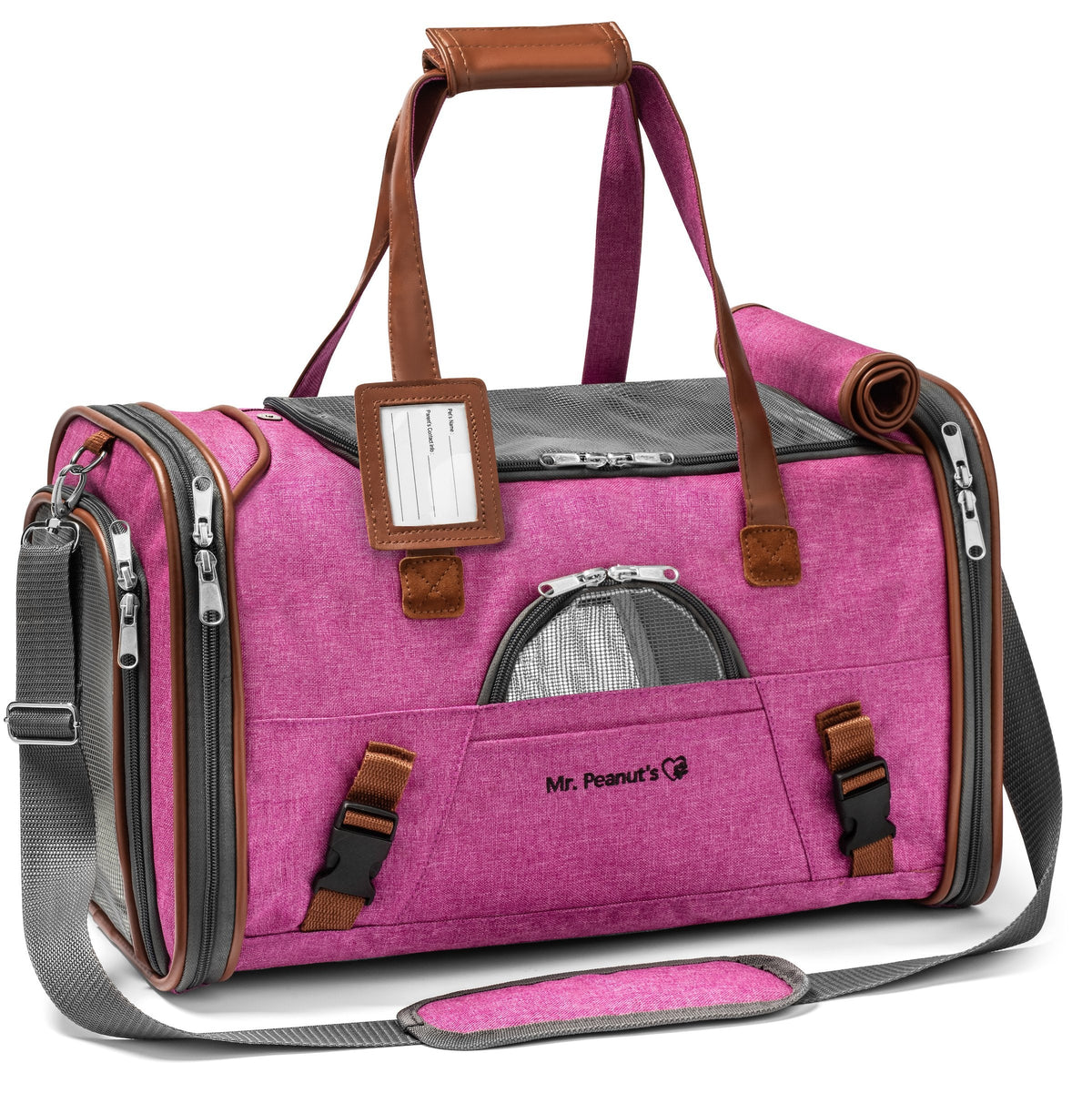 Soft-Sided Airline Pet Carrier for Cats and Small Dogs with Mesh Ventilation and Expandable Port product image 13
