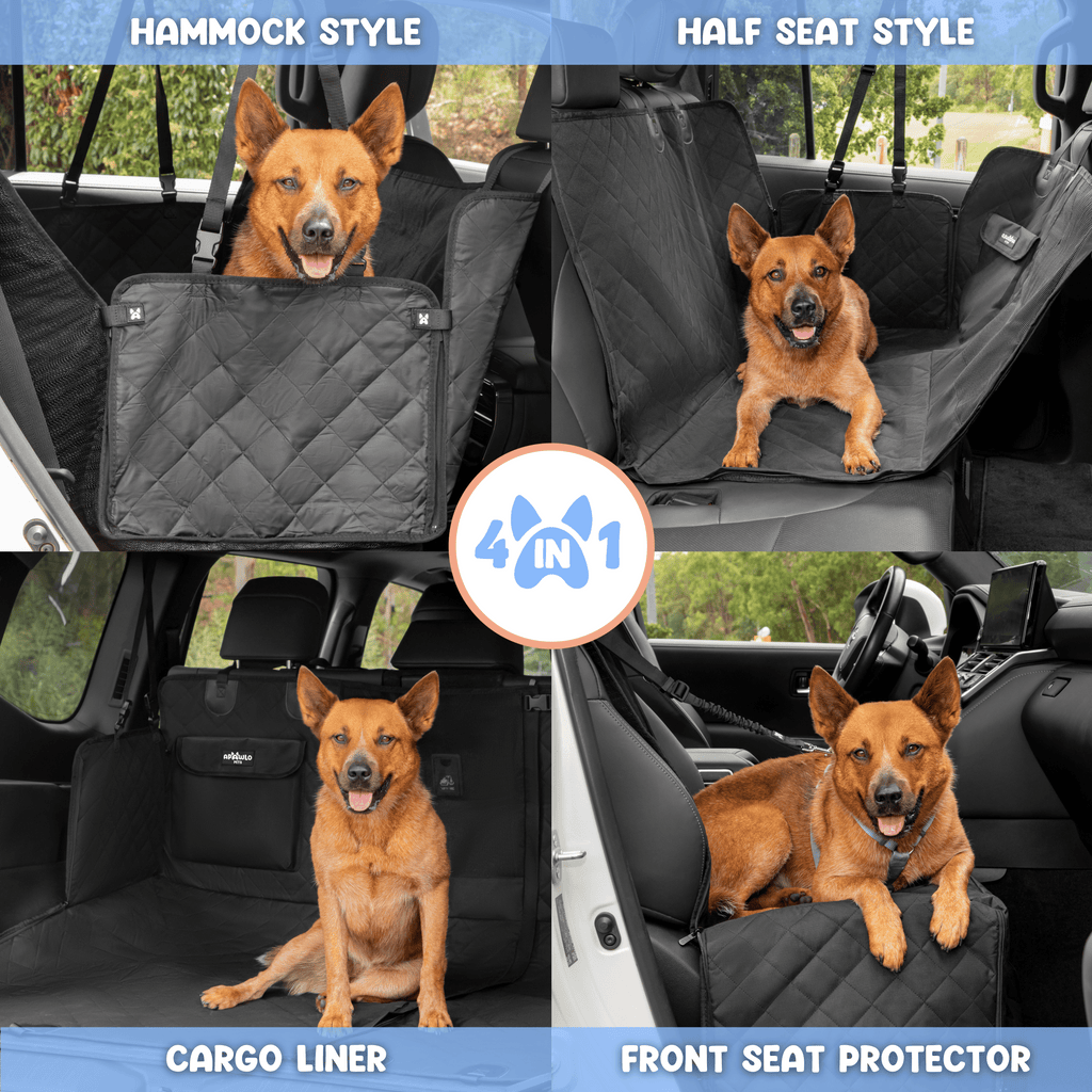 Waterproof Dog Car Seat Cover for Sedans, SUVs and Utes, Four-Way Layout for Left or Right Drive source image 13
