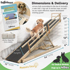 Adjustable Solid Maple Dog Ramp for Beds from 12 to 37 Inches High with Side Rails and Non-Slip Traction product image 13