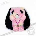 Tie-Dye Anxiety Rabbit Plush Set, 50 cm Character with Two Worry Bunnies Stored Inside the Zippered Body source image 13