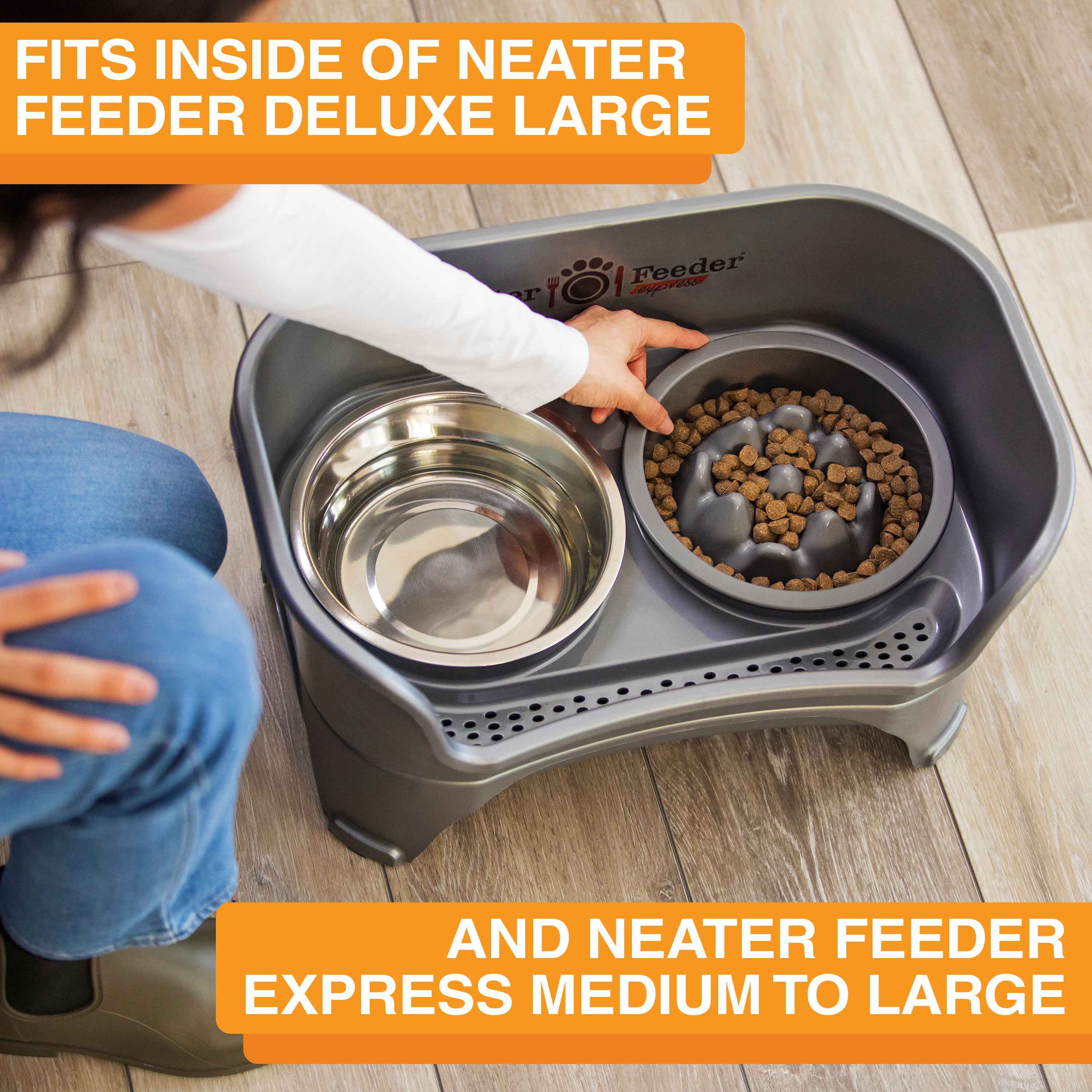 Slow Feeder Dog Bowl, Nine-Peak Non-Skid Two-Cup Design for Flat-Faced and Fast-Eating Dogs source image 13