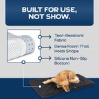 Travel Dog Bed for Cars and Trucks, Two-Inch Support Foam in Waterproof Washable Black or Gray Covers source image 13