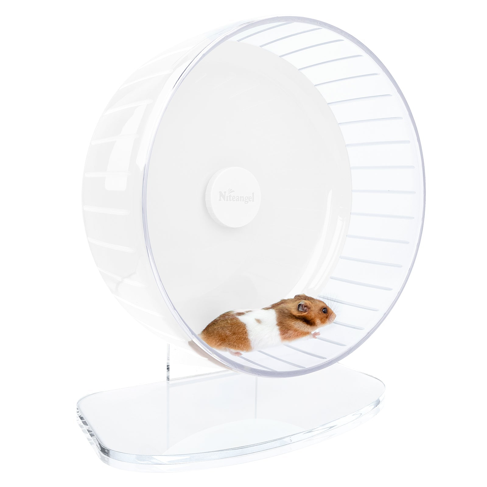 Super-Silent Hamster Exercise Wheel with Adjustable Height and Dual-Bearing Spinner in Four Sizes source image 13