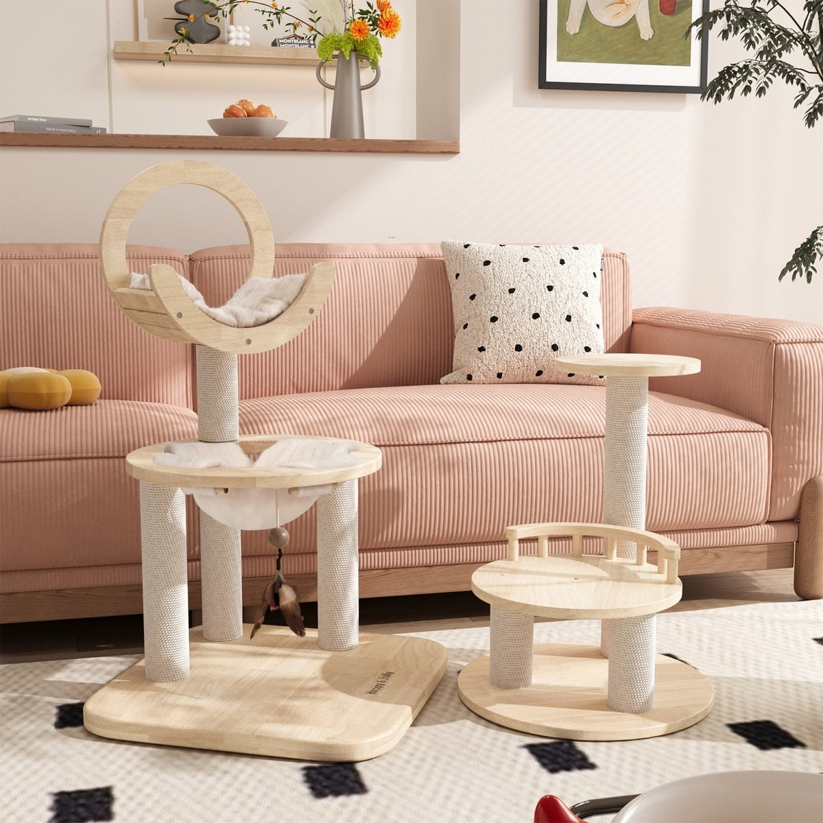 Transformable Cat Tree for Large Cats, Modular Tower with Hammock and Three Flexible Layouts for Multi-Cat Homes source image 13