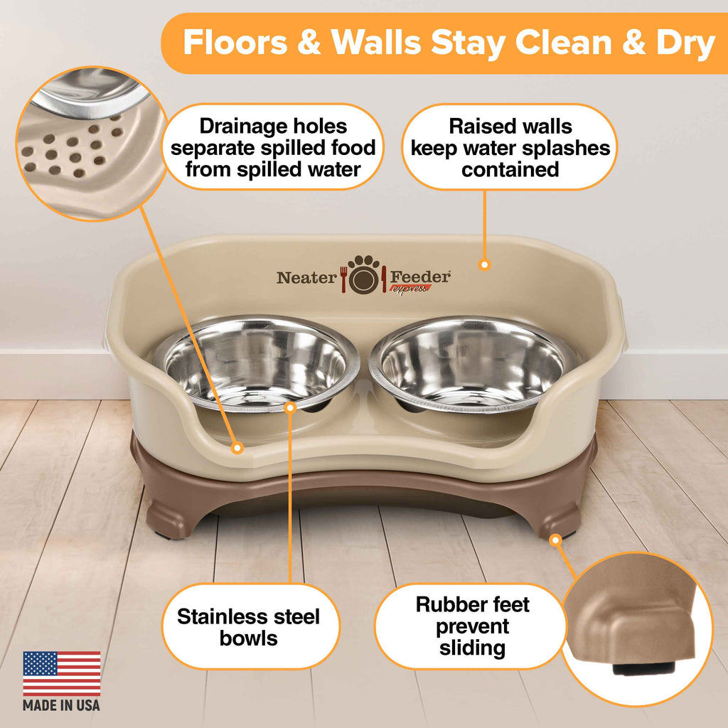 Elevated Mess-Proof Pet Feeding Station, Spill-Containment Design and Dishwasher-Safe Stainless Steel Bowls source image 13