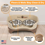 Elevated Mess-Proof Pet Feeding Station, Spill-Containment Design and Dishwasher-Safe Stainless Steel Bowls source image 13