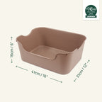 Small Animal Litter Box for Guinea Pigs and Rabbits, High-Sided Low-Entry Design in Five Colors source image 13
