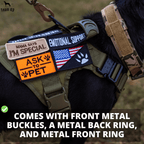 Heavy-Duty Tactical No-Pull Dog Harness with Dual D-Ring Control and Quick-Release Metal Buckles product image 13