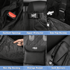 Waterproof Dog Car Seat Cover for Sedans, SUVs and Utes, Four-Way Layout for Left or Right Drive source image 14