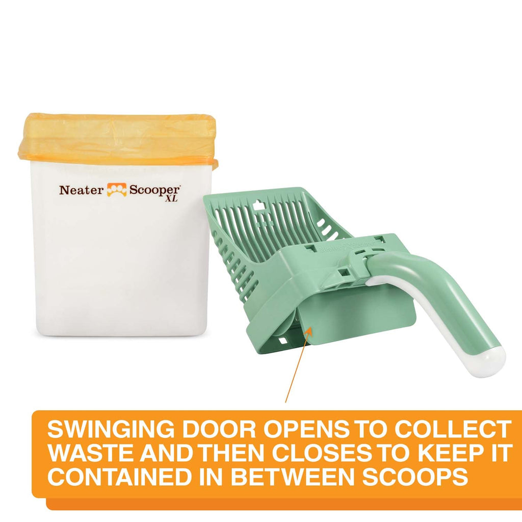 Scoop-to-Bag Cat Litter Scoop for One-Handed Cleanup, Quick-Sift Head and Large-Capacity Bag Bin source image 14