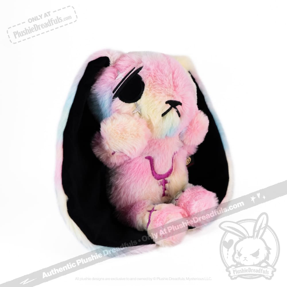 Tie-Dye Anxiety Rabbit Plush Set, 50 cm Character with Two Worry Bunnies Stored Inside the Zippered Body source image 14