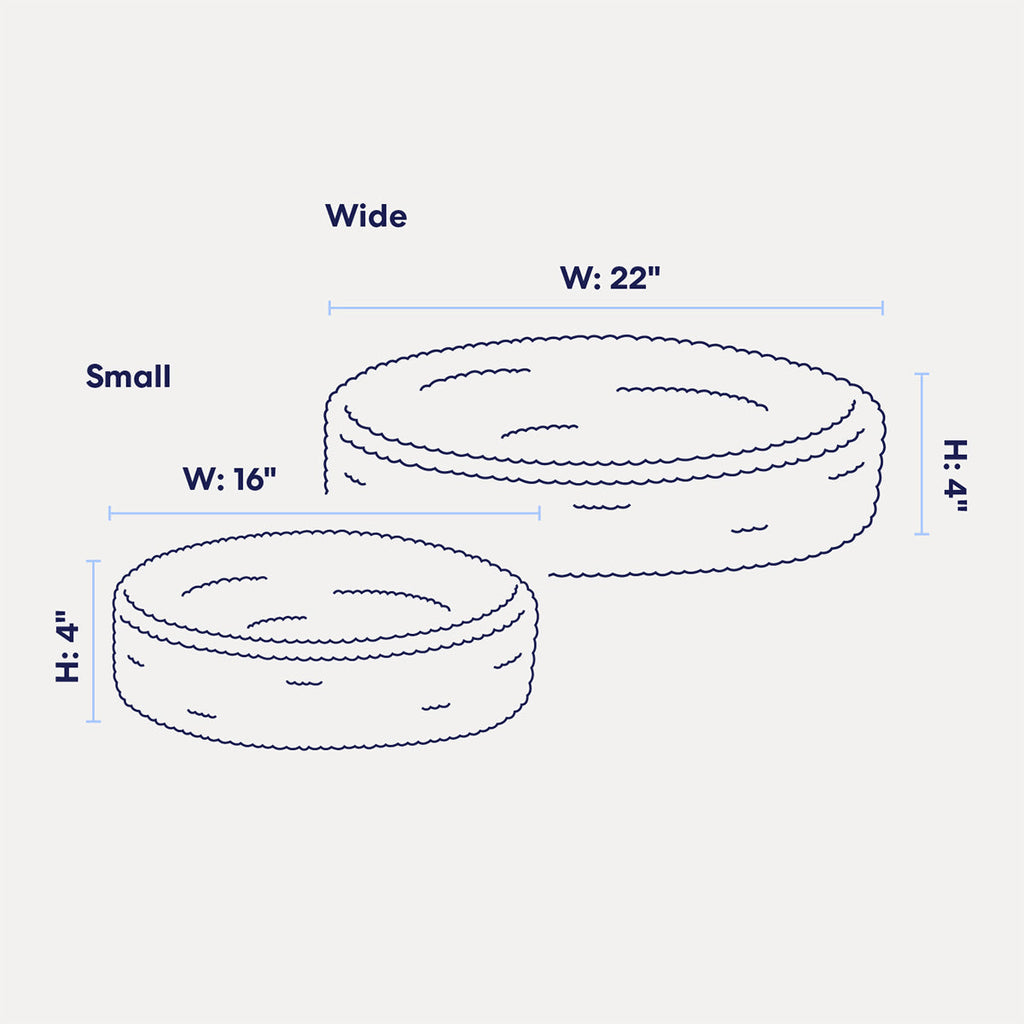Nest-Shaped Cat Bed with Sculpted Foam Core and Faux Shearling Cover in Small, Wide or Two-Bed Set source image 14