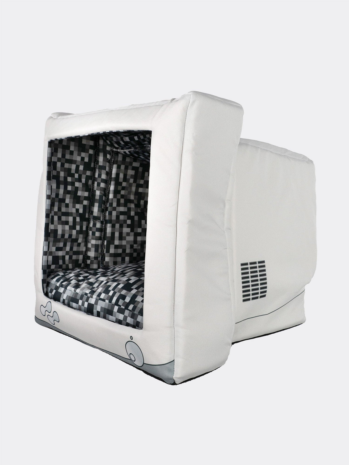 Retro Monitor Pet Cave Bed for Cats and Small Dogs, Dual-Texture Cushion and Washable Zipper Cover source image 14
