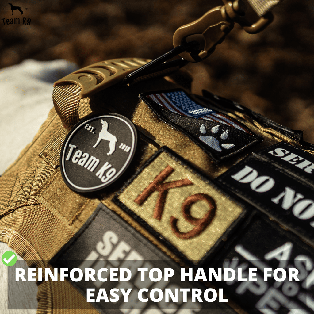 Heavy-Duty Tactical No-Pull Dog Harness with Dual D-Ring Control and Quick-Release Metal Buckles product image 14