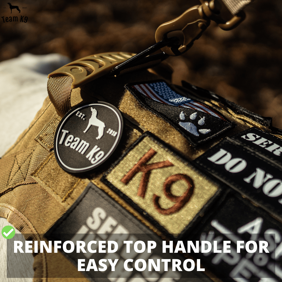 Heavy-Duty Tactical No-Pull Dog Harness with Dual D-Ring Control and Quick-Release Metal Buckles product image 14