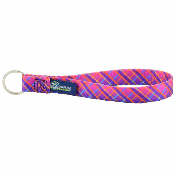 Recycled Webbing Keychain Wristlet Neon Sunrise