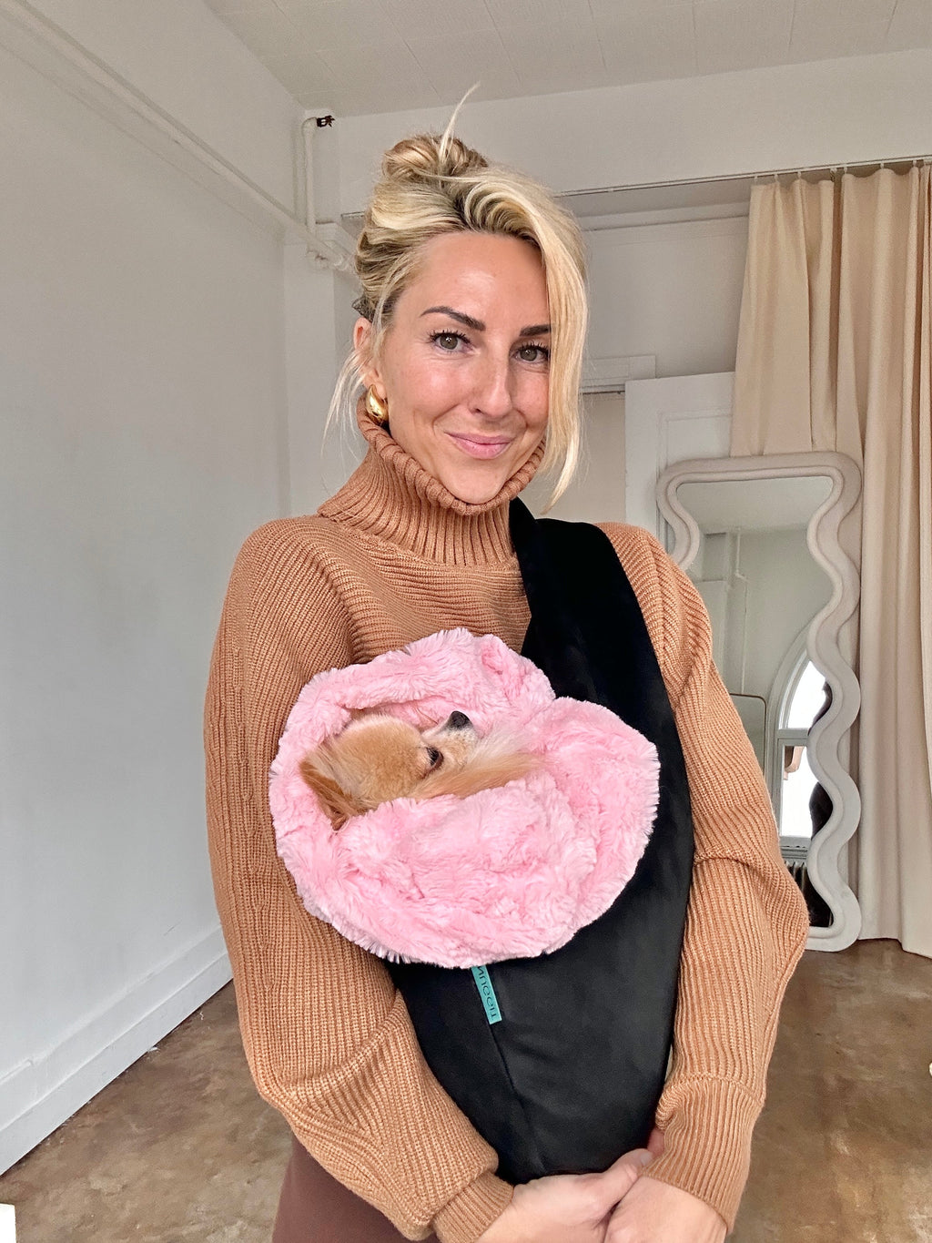 Convertible Dog Snuggle Sac and Travel Bed, Plush Cuddle Cup or Blanket in Two Sizes and Twelve Colors source image 15