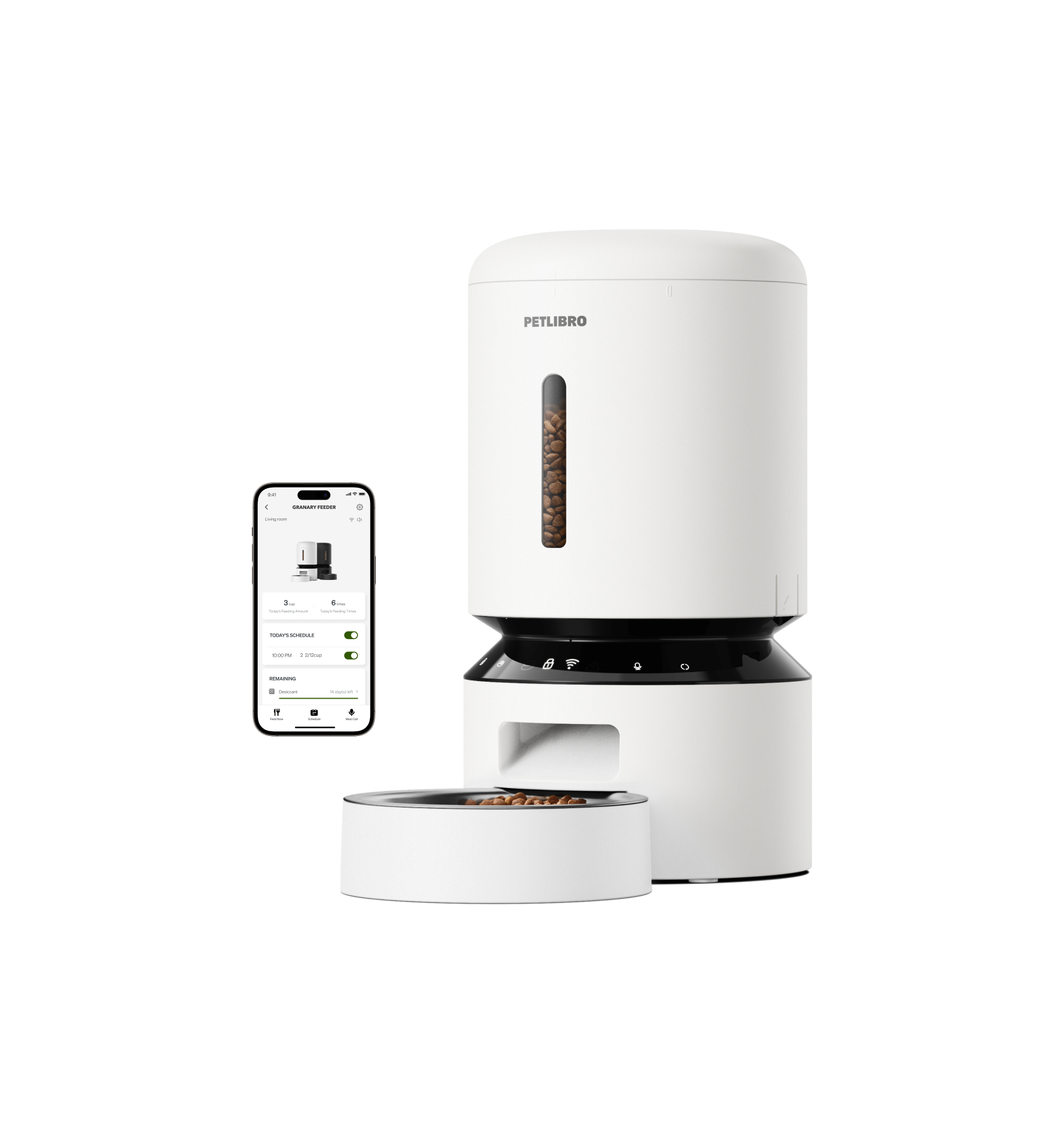 WiFi Automatic Pet Feeder, 5 Liter Timed Food Dispenser with App Scheduling and Single or Dual Bowls source image 15