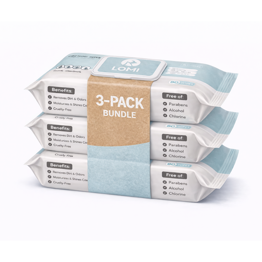 Bamboo Pet Grooming Wipes for Dogs and Cats, Aloe Vera and Chamomile Formula in Travel and Premium Packs source image 15