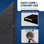 Travel Dog Bed for Cars and Trucks, Two-Inch Support Foam in Waterproof Washable Black or Gray Covers source image 15