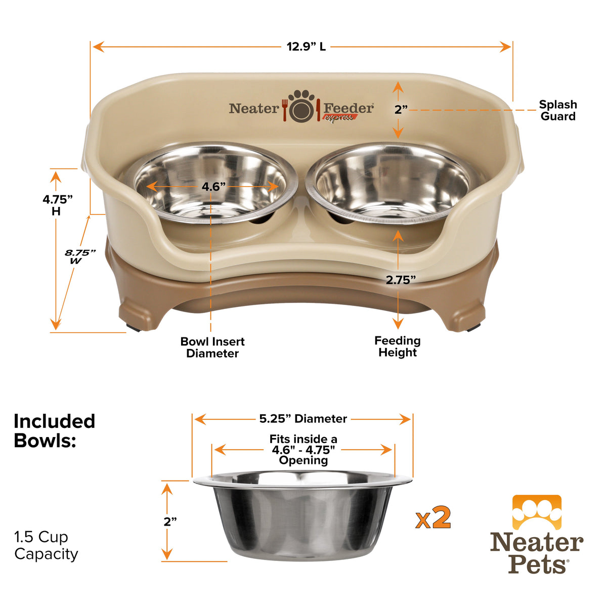 Elevated Mess-Proof Pet Feeding Station, Spill-Containment Design and Dishwasher-Safe Stainless Steel Bowls source image 15