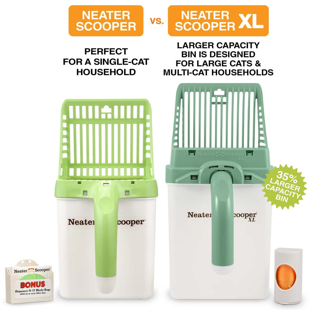 Scoop-to-Bag Cat Litter Scoop for One-Handed Cleanup, Quick-Sift Head and Large-Capacity Bag Bin source image 15