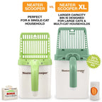 Scoop-to-Bag Cat Litter Scoop for One-Handed Cleanup, Quick-Sift Head and Large-Capacity Bag Bin source image 15