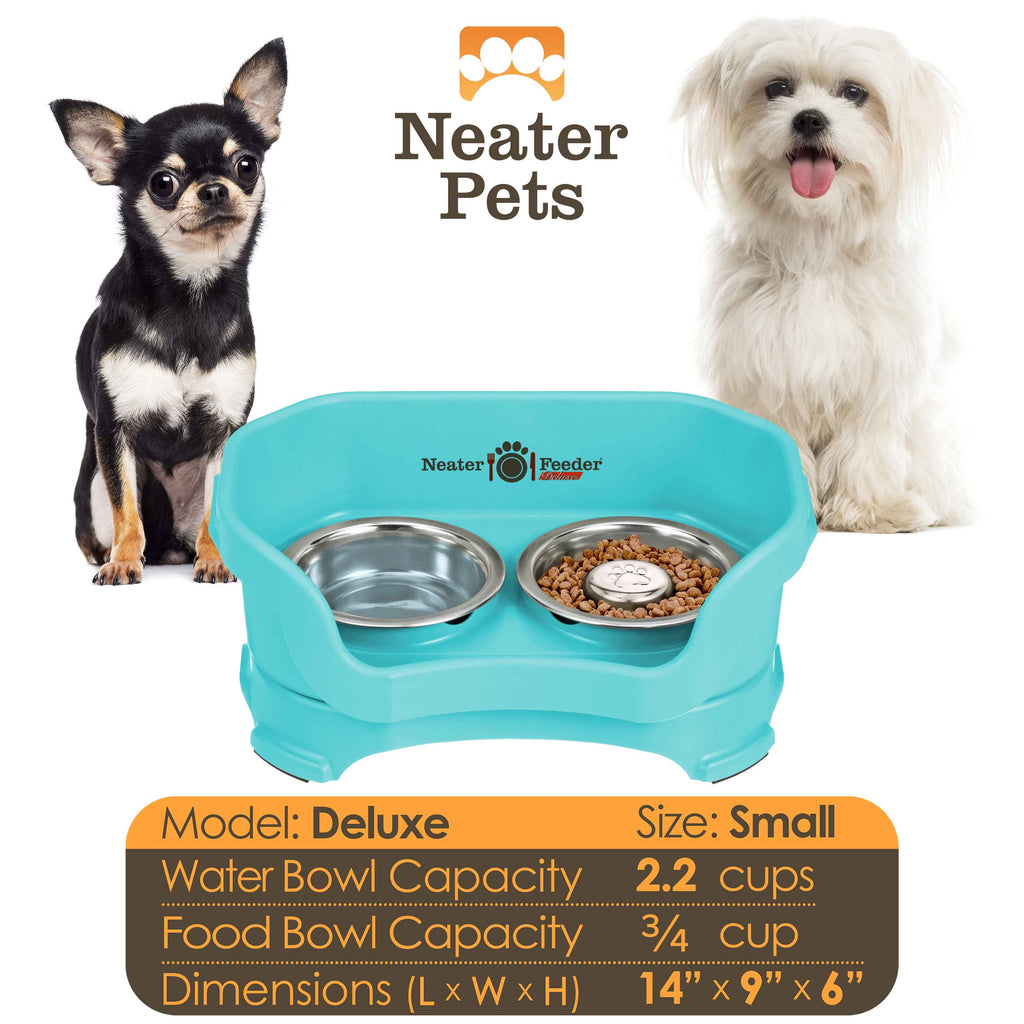 Elevated Slow Feeder Station for Dogs, Stainless Steel Bowl Set and Spill-Catching Basin in Three Sizes source image 16