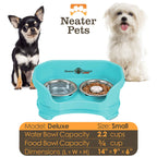 Elevated Slow Feeder Station for Dogs, Stainless Steel Bowl Set and Spill-Catching Basin in Three Sizes source image 16