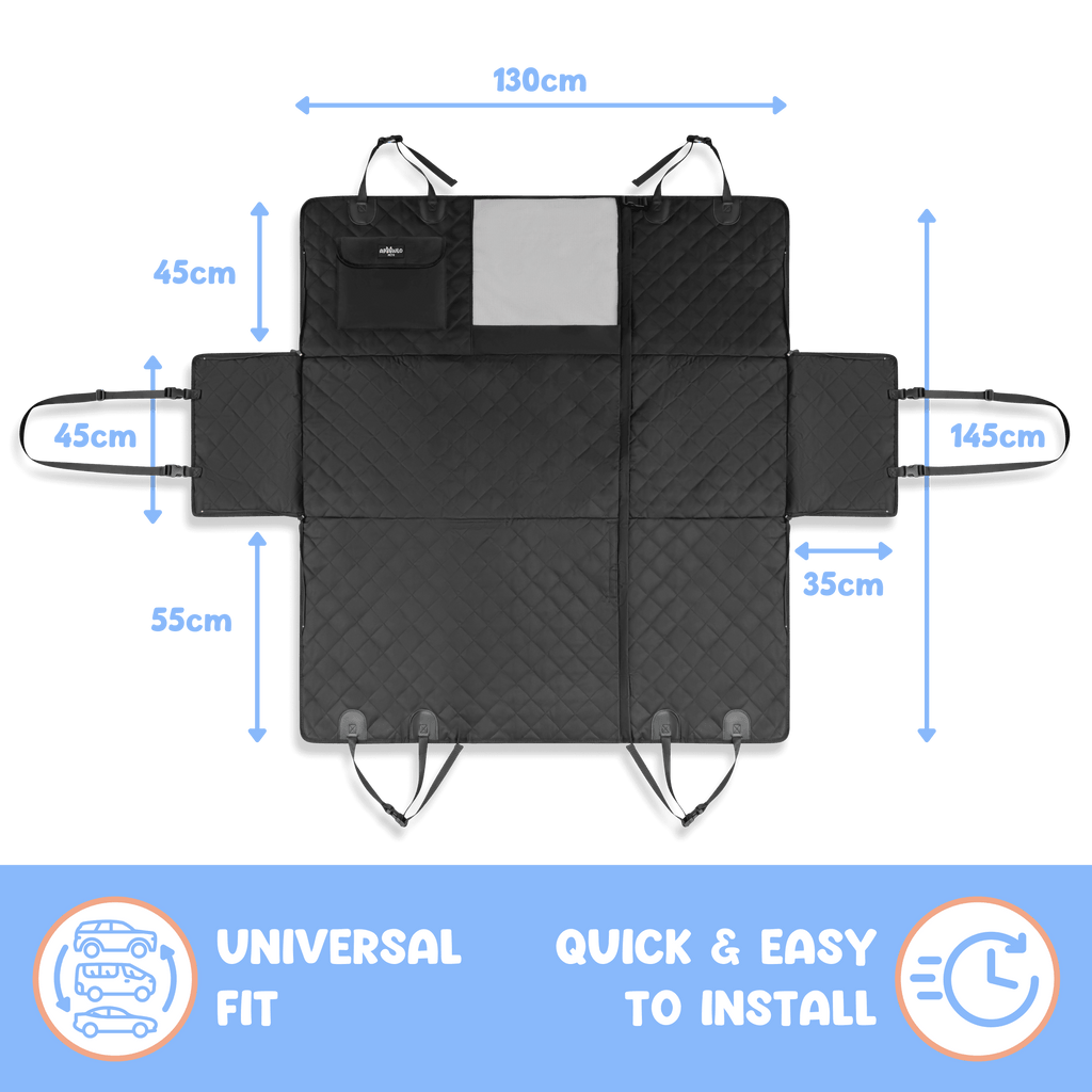 Waterproof Dog Car Seat Cover for Sedans, SUVs and Utes, Four-Way Layout for Left or Right Drive source image 16