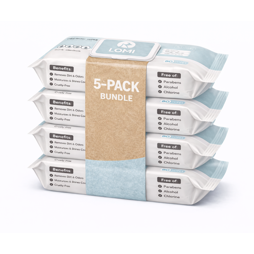 Bamboo Pet Grooming Wipes for Dogs and Cats, Aloe Vera and Chamomile Formula in Travel and Premium Packs source image 16