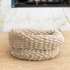 Handwoven Cat Nest Bed, Adjustable Velvety Knotted Design in Five Neutral and Earth-Tone Colors source image 16