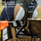 Heavy-Duty Tactical No-Pull Dog Harness with Dual D-Ring Control and Quick-Release Metal Buckles product image 16