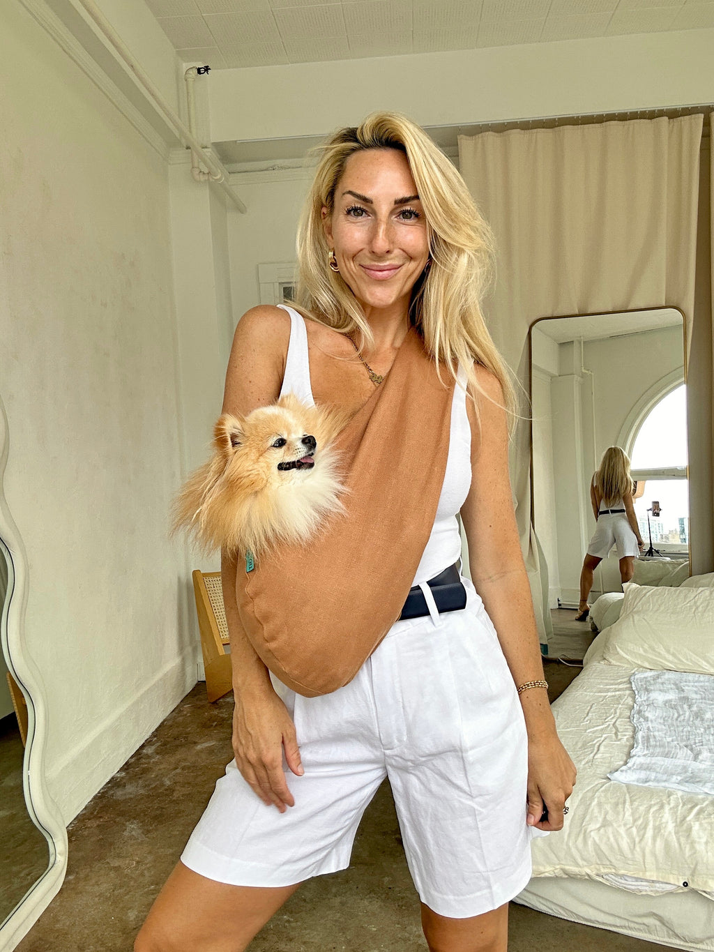 Linen Dog Sling Carrier product image 16