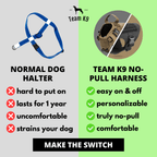 Heavy-Duty Tactical No-Pull Dog Harness with Dual D-Ring Control and Quick-Release Metal Buckles product image 17