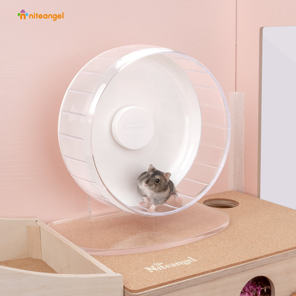 Super-Silent Hamster Exercise Wheel with Adjustable Height and Dual-Bearing Spinner in Four Sizes source image 17