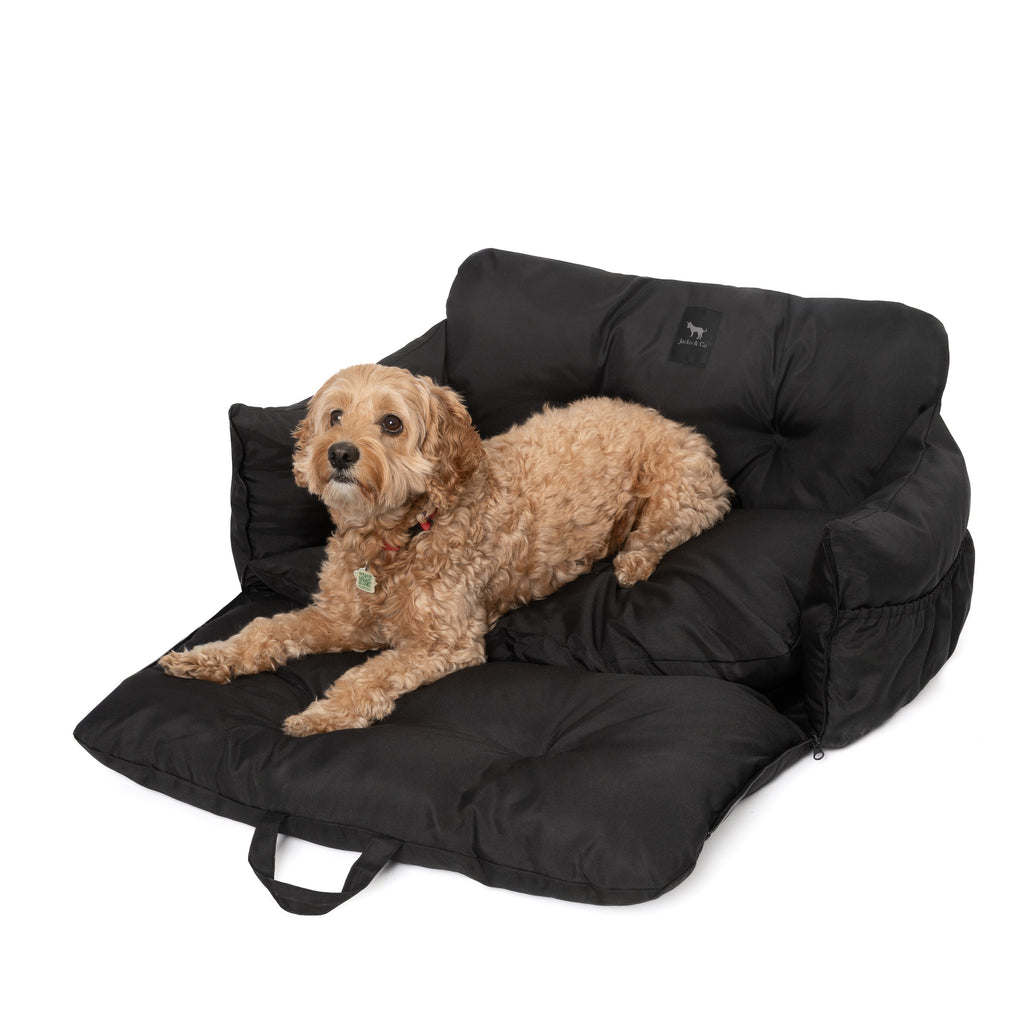 Pet Car Seat and Carrier for Dogs or Cats up to 25 lb, Water-Resistant Oxford Seat with Removable Cushion source image 18