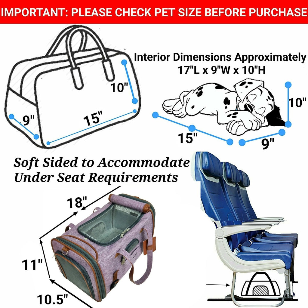 Soft-Sided Airline Pet Carrier for Cats and Small Dogs with Mesh Ventilation and Expandable Port product image 18