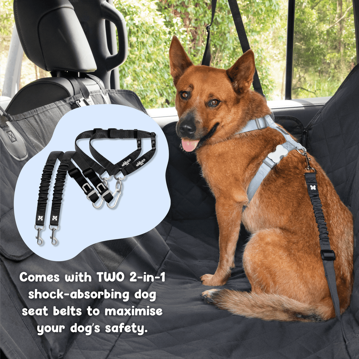 Waterproof Dog Car Seat Cover for Sedans, SUVs and Utes, Four-Way Layout for Left or Right Drive source image 18