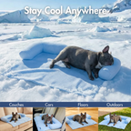 Cooling Dog Bed and Couch Cover Set, Breathable Washable Mat with Non-Slip Base in Multiple Sizes and Patterns source image 18