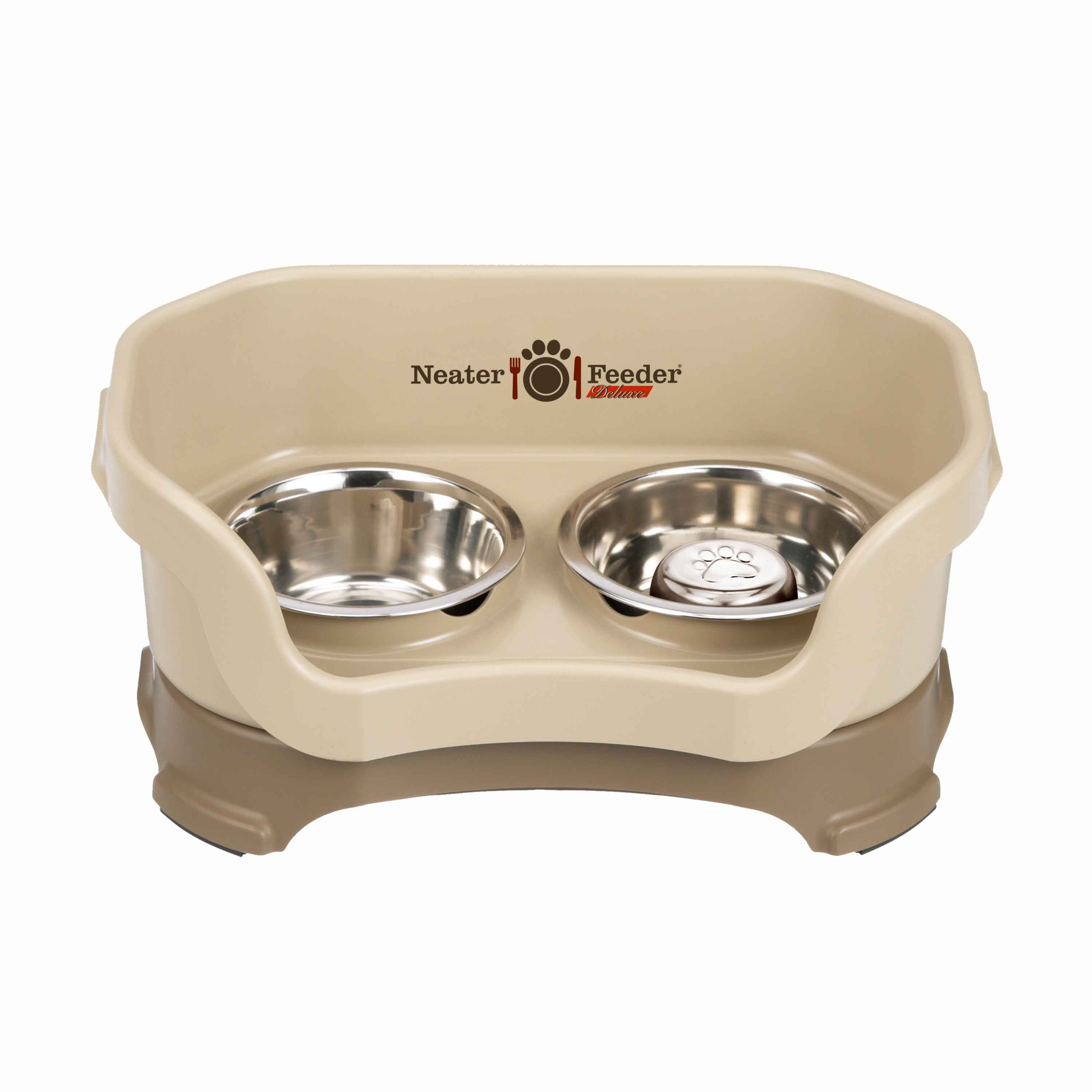 Elevated Slow Feeder Station for Dogs, Stainless Steel Bowl Set and Spill-Catching Basin in Three Sizes source image 18