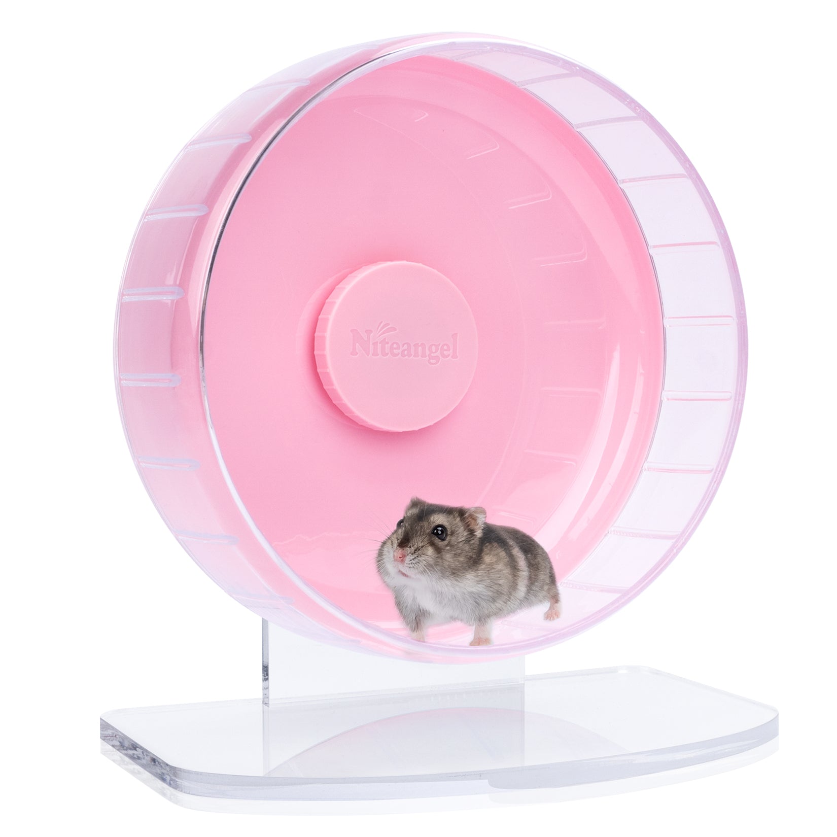 Super-Silent Hamster Exercise Wheel with Adjustable Height and Dual-Bearing Spinner in Four Sizes source image 18