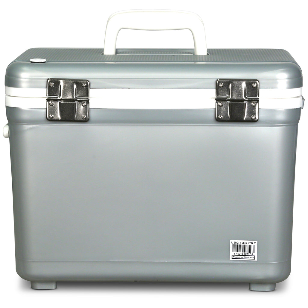 13-Quart Live Bait Cooler and USB-C Rechargeable Aerator, Stainless-Hardware Fishing Box with Carry Strap source image 19
