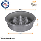 Slow Feeder Dog Bowl, Nine-Peak Non-Skid Two-Cup Design for Flat-Faced and Fast-Eating Dogs source image 19