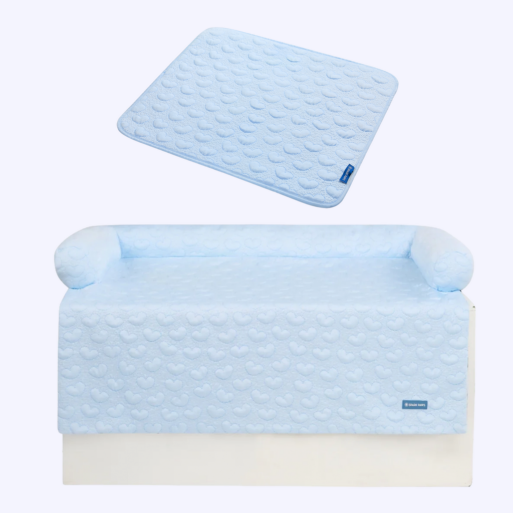Cooling Dog Bed and Couch Cover Set, Breathable Washable Mat with Non-Slip Base in Multiple Sizes and Patterns source image 19