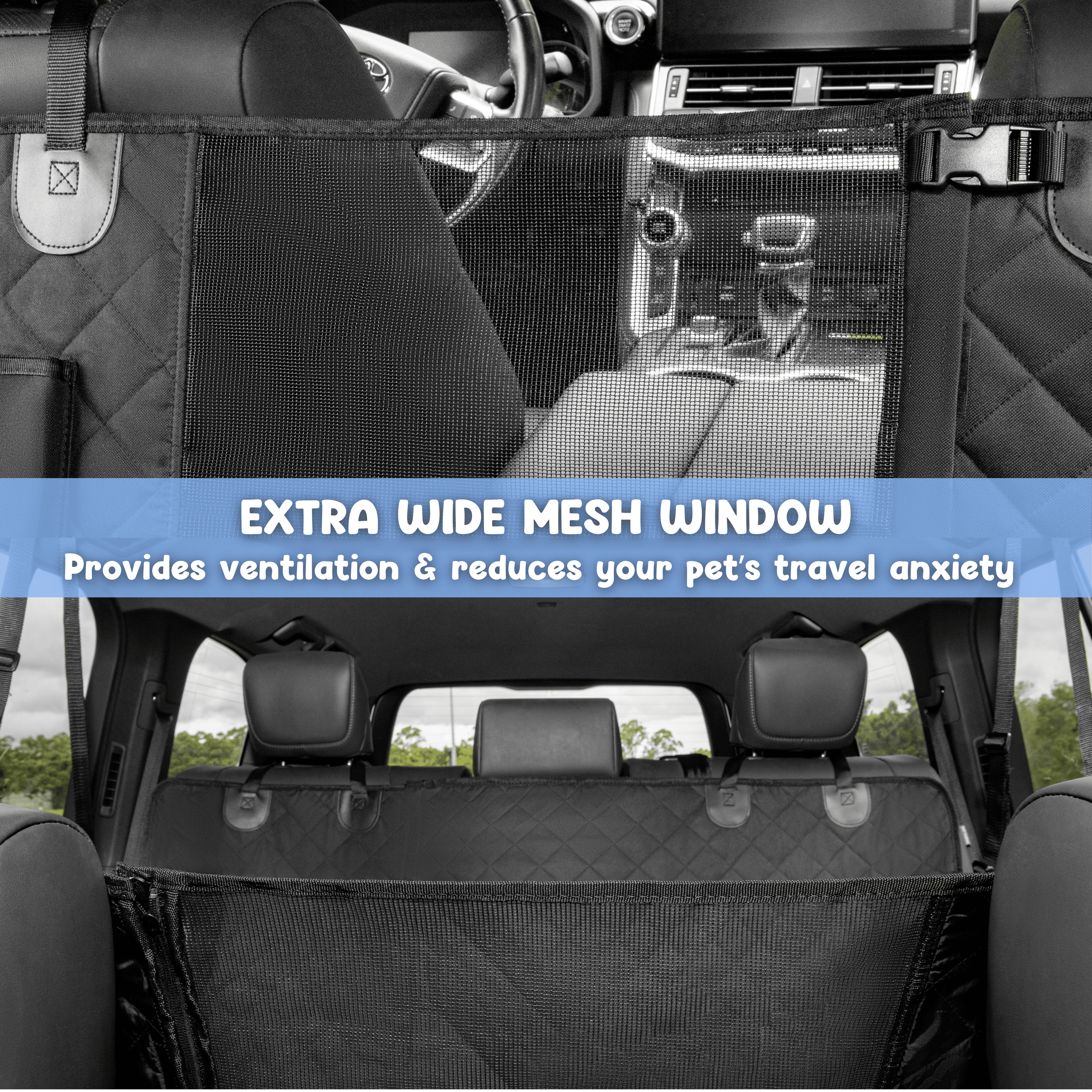 Waterproof Dog Car Seat Cover for Sedans, SUVs and Utes, Four-Way Layout for Left or Right Drive source image 19