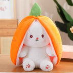 Reversible Bunny Plush Toy Transforming into Strawberry or Carrot Designs in Three Soft Sizes source image 18