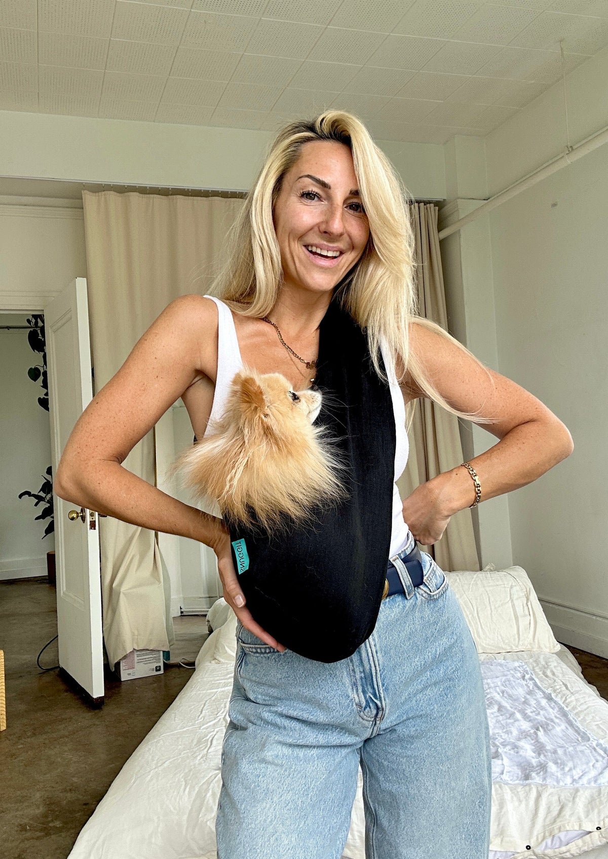 Linen Dog Sling Carrier product image 19
