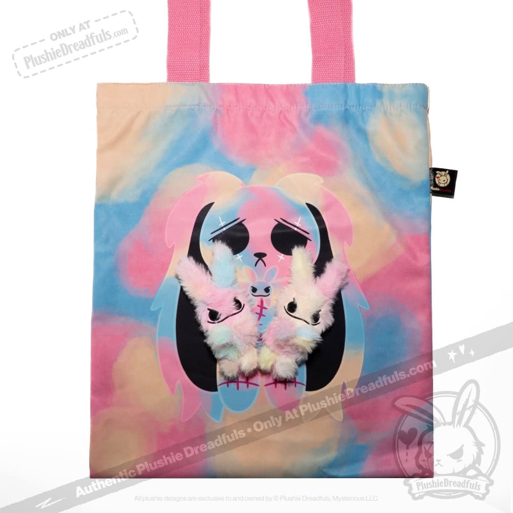 Tie-Dye Anxiety Rabbit Plush Set, 50 cm Character with Two Worry Bunnies Stored Inside the Zippered Body source image 20